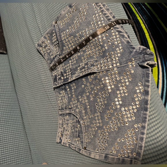 Nasty Gal Zebra Hotfix Denim Short - Picture 7 of 9